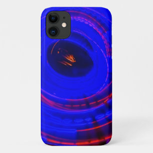 Neon blaue Kreise Licht Wasser Wirbel mit roten Fe Case-Mate iPhone Hülle