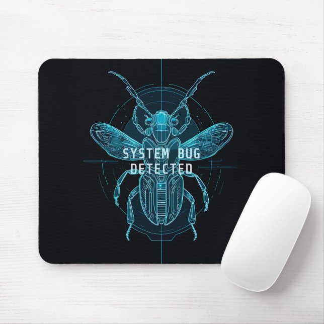Neon Blaupausen-Systemfehler-Programmiererschreibt Mousepad (Mit Mouse)
