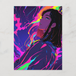 Neon Bliss Postkarte: Daze Postkarte