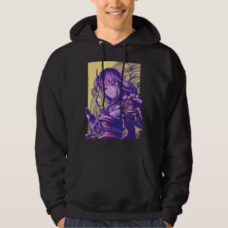 Neon Bloom Katana Kriegerin Hoodie