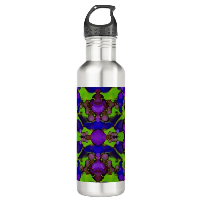 Neon Bloomstorm Edelstahlflasche (Vorderseite)