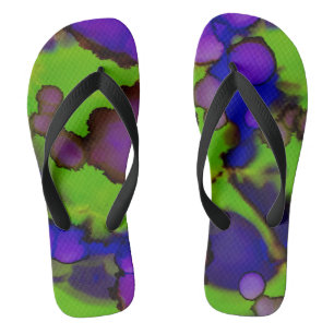 Neon Bloomstorm Flip Flops