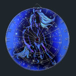 Neon Blue Horning bei Mondlicht Starry Night Dartscheibe<br><div class="desc">Neon Blue Horning Running at Moonlight Starry Night Magic Animal Zeichn - Wählen / Fügen Sie Ihren einzigartigen Text / Farbe - Make Your Special Gift - Neu formatieren und verschieben oder entfernen und hinzufügen / Bild mit Anpassungs-Tool ! - Zeichn und Design von MIGNED. Sie können meine Designs auch...</div>