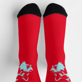 Neon Blue Husky Socken