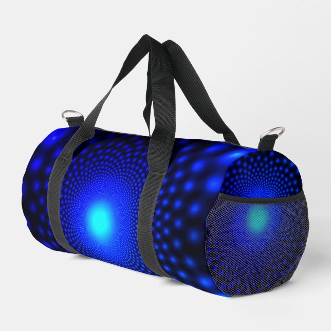 Neon Blue Lights Duffle Bag (Rechte Ecke)