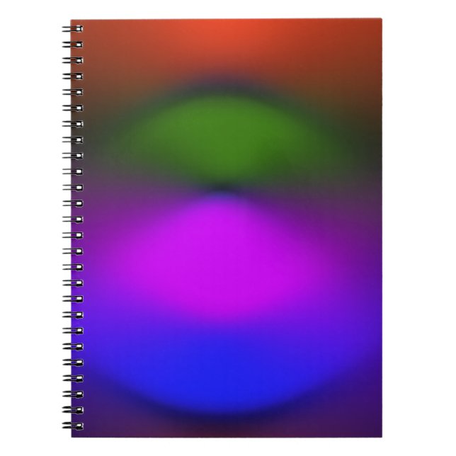 Neon Blue, Lila, Green & Orange Notebook Notizblock (Vorderseite)