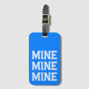 Neon Blue Niedlich Mine Funny Luggage Tag Gepäckanhänger