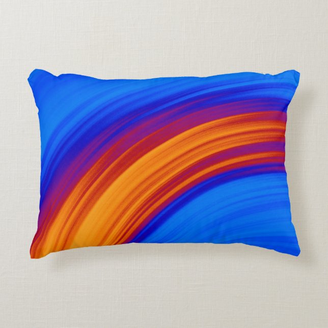Neon Blue Orange Red Yellow Dekokissen (Vorderseite)
