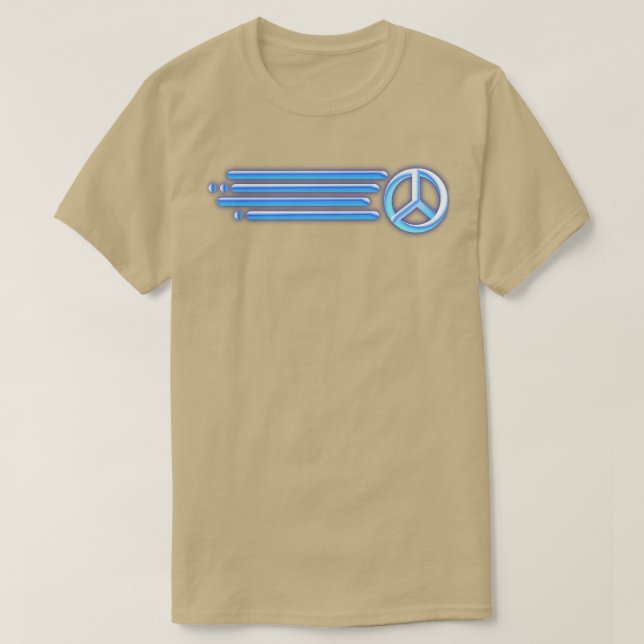 Neon Blue PEACE T-Shirt (Design vorne)