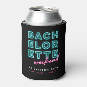 Neon Blue & Pink Bachelorette Wochenende Dosenkühler