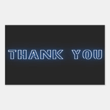 Neon Blue Sign Trendy Vielen Dank