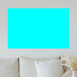 Neon Blue Solid Color | Classic Poster