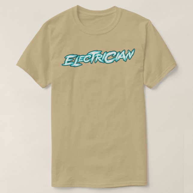 Neon Blue Text T-Shirt (Design vorne)