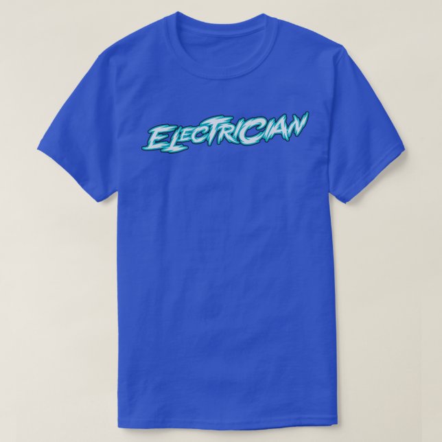 Neon Blue Text T-Shirt (Design vorne)