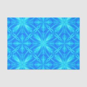 Neon Blue Turquoise Psychedelic Cloudy Abstrakt Seidenpapier