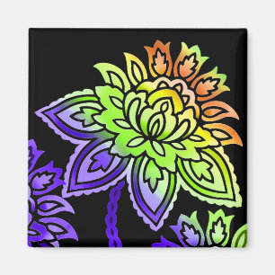 Neon Blume Magnet