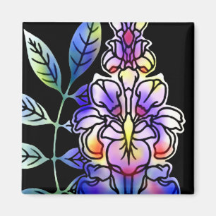 Neon Blume Magnet