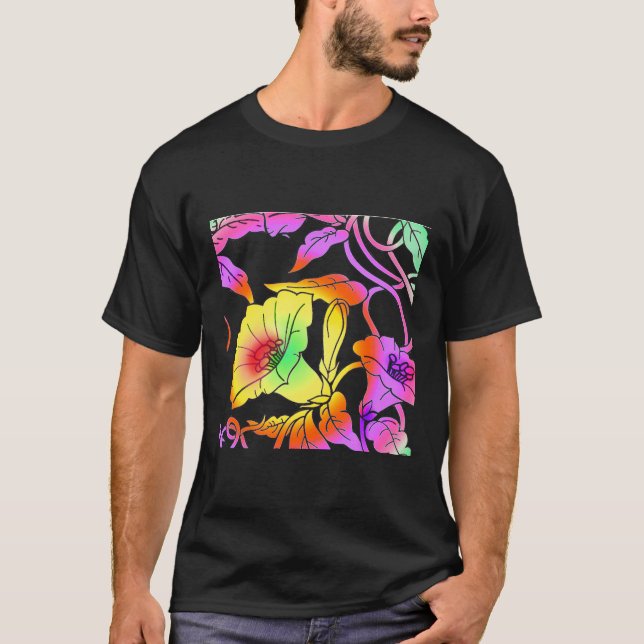 Neon Blume T-Shirt (Vorderseite)