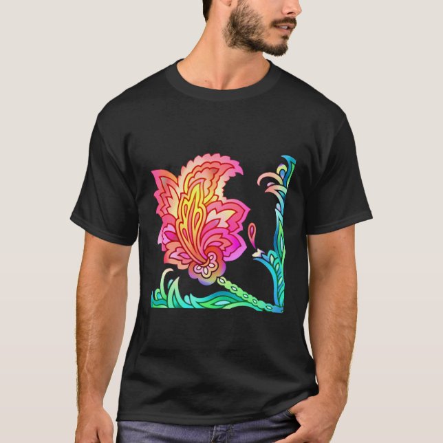 Neon Blume T-Shirt (Vorderseite)