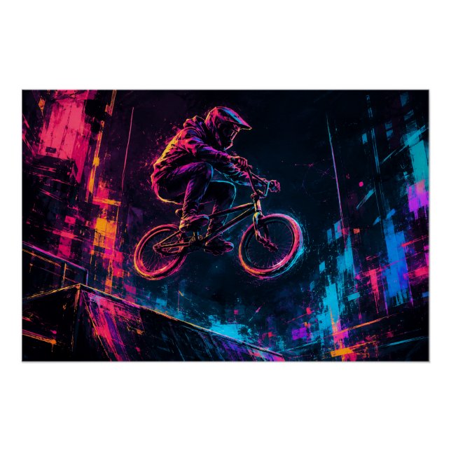 Neon BMX Poster (Vorderseite)