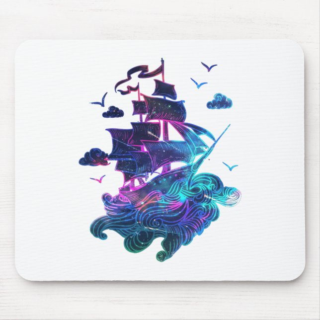 Neon Boat Mousepad (Vorne)