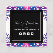 Neon Botanical Garden Bloom Qr Code Social Media