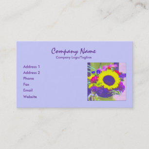 Neon Bouquet Business Card Visitenkarte