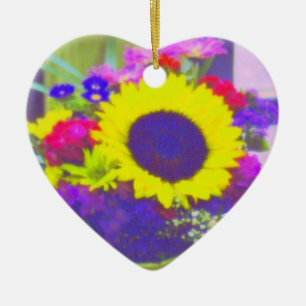 Neon Bouquet Herz-Shaped Ornament