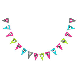 Neon Bowling Happy Birthday Banner