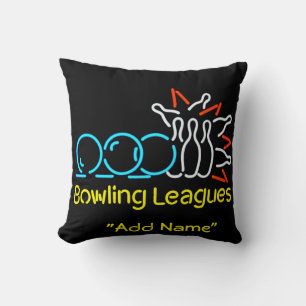 Neon Bowling Signature Decorative Pillow für Manca Kissen