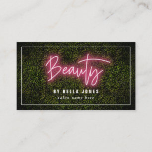 Neon Boxwood Beauty Business Card Visitenkarte