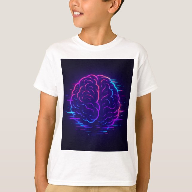 Neon Brain Kids' Meme T - Shirt (Vorderseite)
