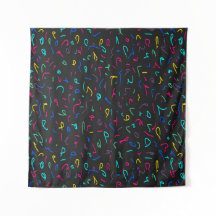 Neon Bright Marks auf schwarz