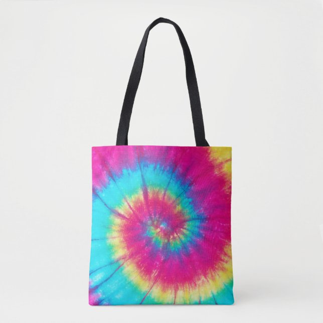 Neon Bright Retro Gefärbte Krawatte Tasche (Vorderseite)