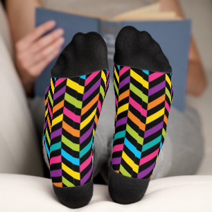 Neon Bright trendige Mode farbiges Design 1 Socken