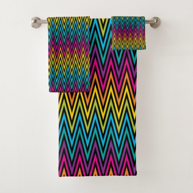 Neon Bright trendige Mode farbiges Design 8 Badhandtuch Set (Insitu)