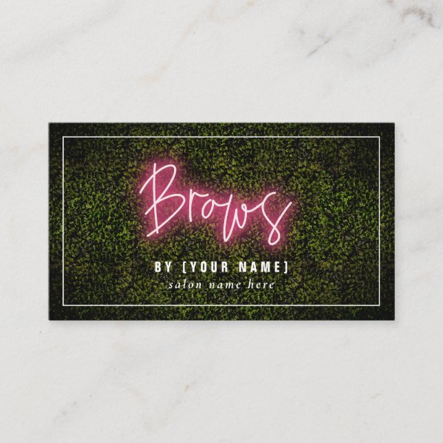 Neon Brows Business Card Visitenkarte (Vorderseite)