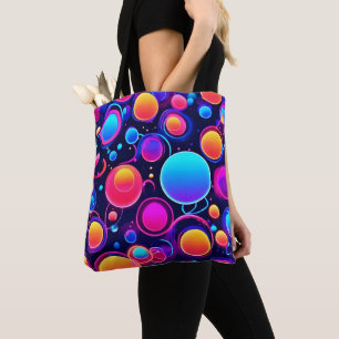 Neon Bubble Pattern Tasche