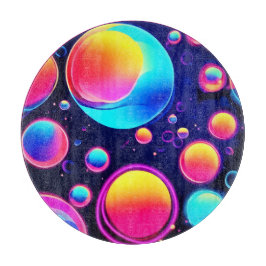 Neon Bubble Universe Schneidebrett