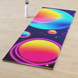Neon Bubble Universe Yogamatte
