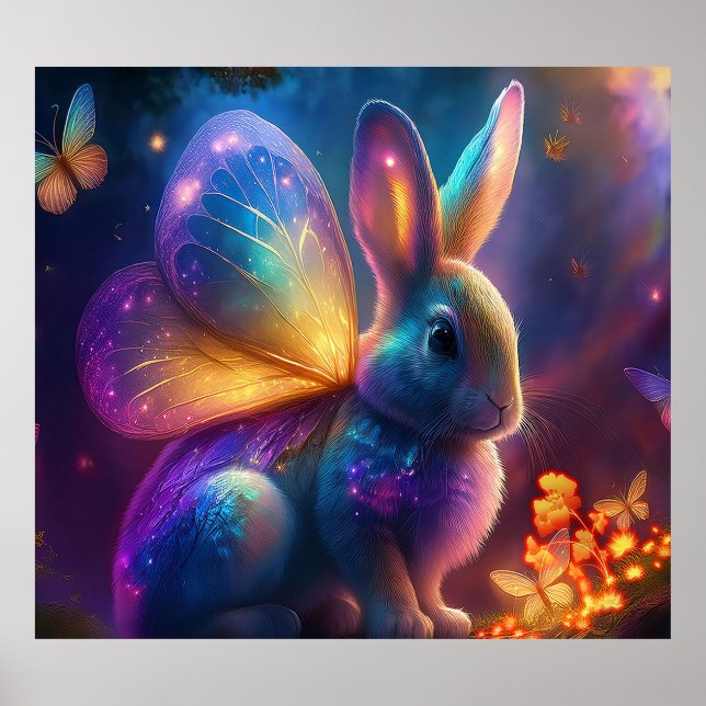 Neon Bunny Poster (Vorne)