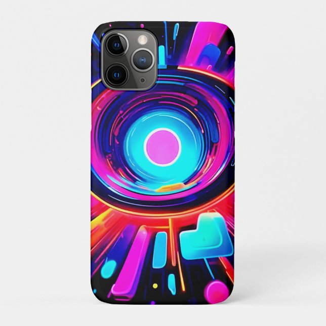 Neon Burst: Abstrakte Energie Case-Mate iPhone Hülle (Rückseite)