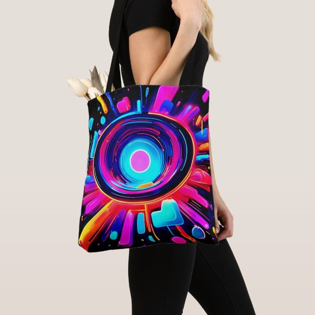 Neon Burst: Abstrakte Energie Tasche (Von Nahem)
