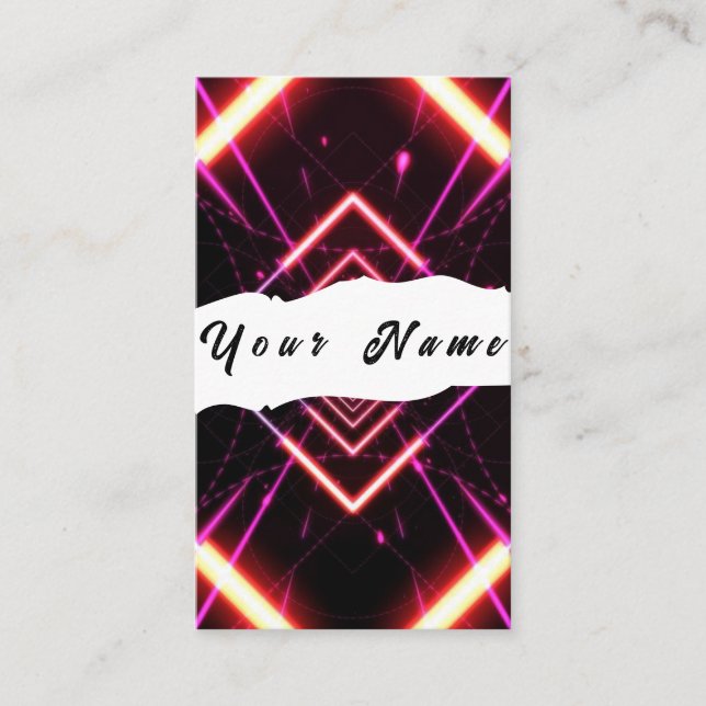 Neon Business Card Visitenkarte (Vorderseite)