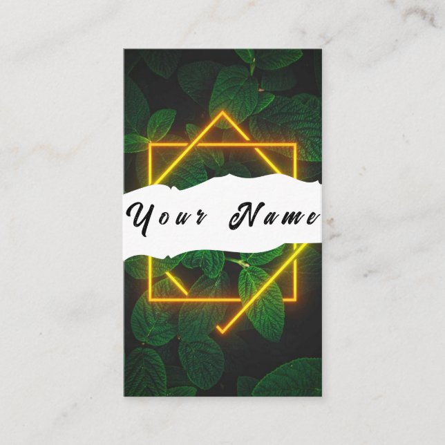 Neon Business Card Visitenkarte (Vorderseite)