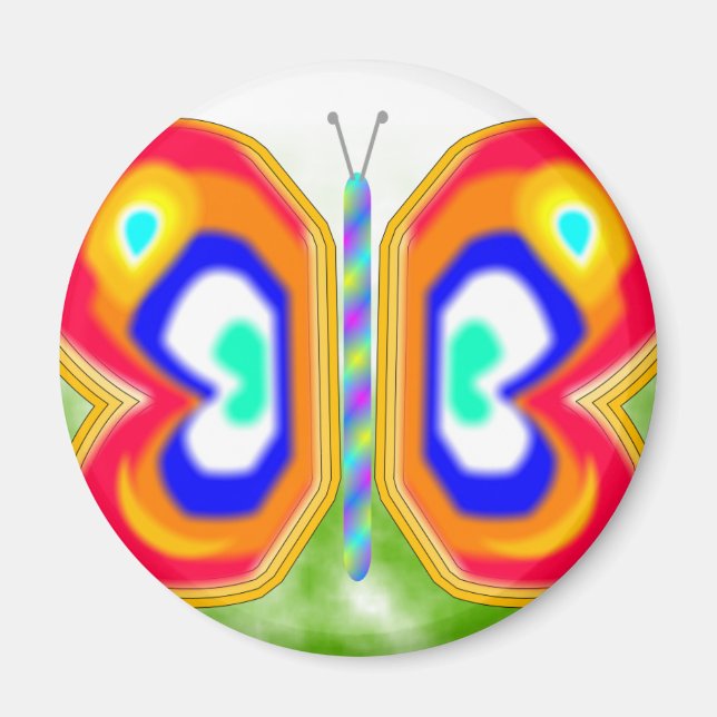 Neon Butterfly Magnet (Vorne)
