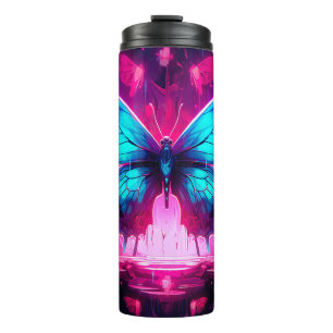Neon Butterfly Thermosbecher