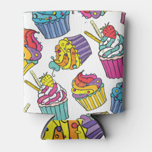 Neon Cakes: Pop Art Pattern. Dosenkühler