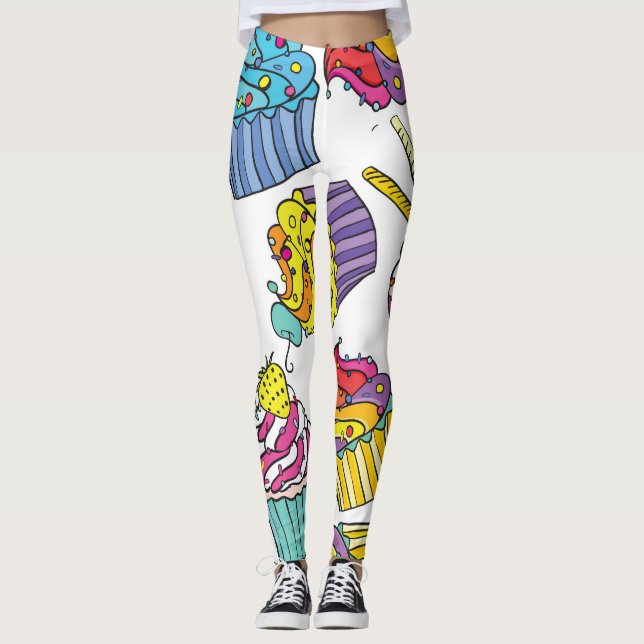 Neon Cakes: Pop Art Pattern. Leggings (Vorderseite)