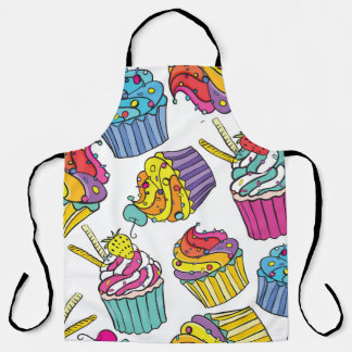 Neon Cakes: Pop Art Pattern. Schürze